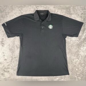Starbucks Coffee Polo Shirt Men’s Black Classic Logo Short Sleeve Barista
